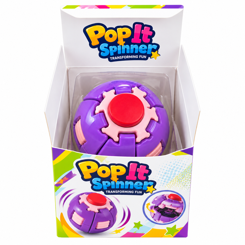 SP-01 Purple Pop It Fidget Spinner Ball (image for) SP-01 Purple Pop It Fidget Spinner Ball